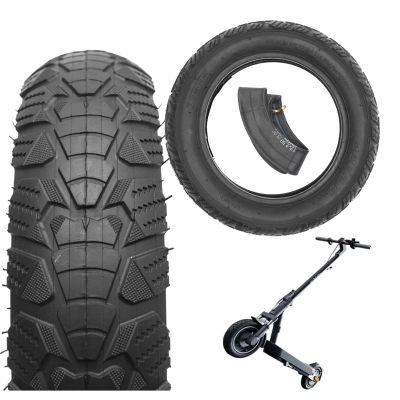 Opona i dętka do hulajnogi gięty wentyl 12 cali | 12x3.00 H-418 - idealna do hulajnogi elektrycznej XIAOMI i innych